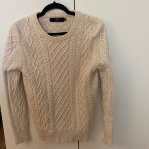J.Crew Ivory Irish Knit 100%cotton sweater
